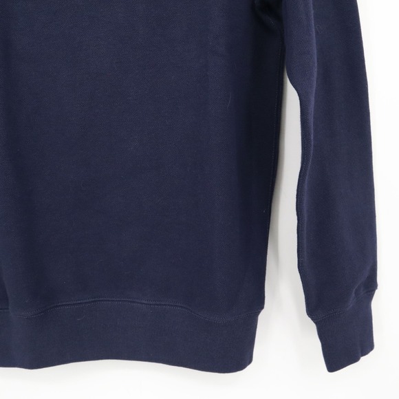 J. Crew Piqué Fleece Sweatshirt Men XS Blue Preppy Academia Collegiate Classic - Picture 10 of 16